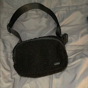 Black Fuzzy Crossbody Bag
